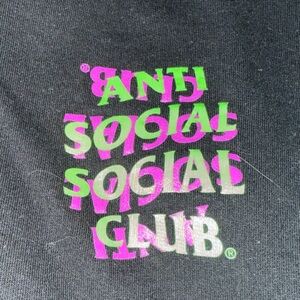 Anti Social Social Club Black Tee with White Logo